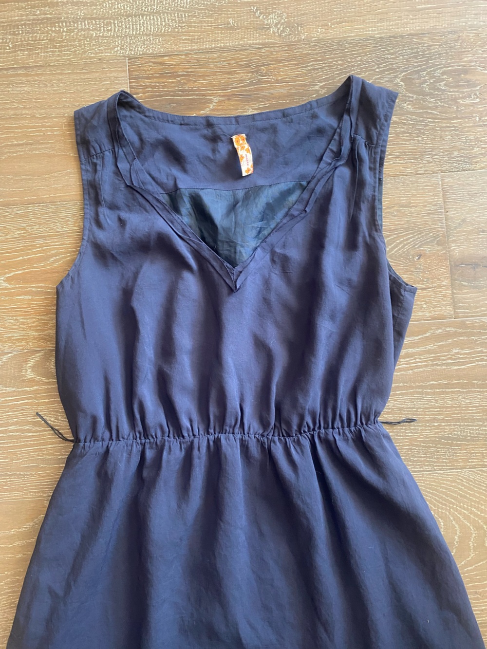 Anthropologie Maeve Charcoal Gray Tiered V Neck Knee Length Lined Shirt Dress M - Picture 2 of 6